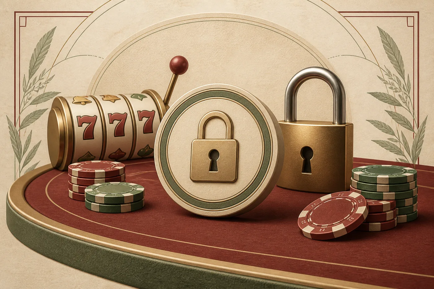 Cena ilustrativa de acesso seguro a uma conta de cassino