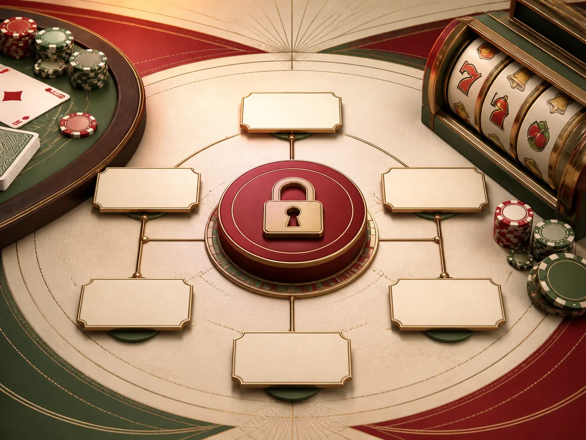 Ilustração de segurança para o login em cassino online